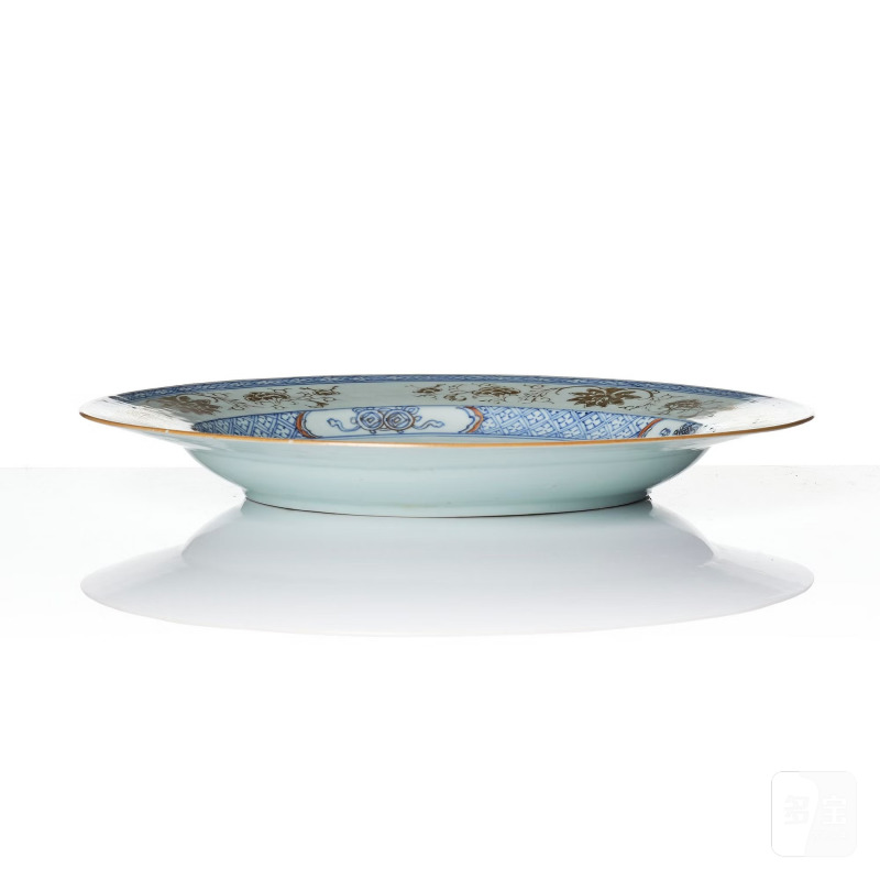 A blue and white 'anhua' decorated dish, - 图2